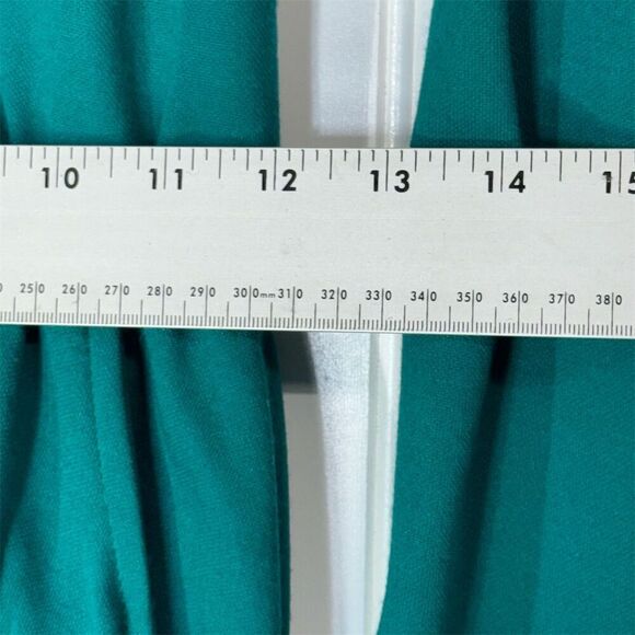 Vintage 80s Teal Belted Midi Dress Made in USA – California Looks Cottagecore M - Picture 3 of 6